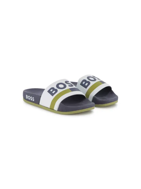 BOSS Kidswear logo-print slides 