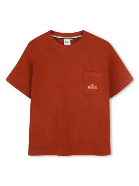 BOSS Kidswear logo-embroidered cotton T-shirt