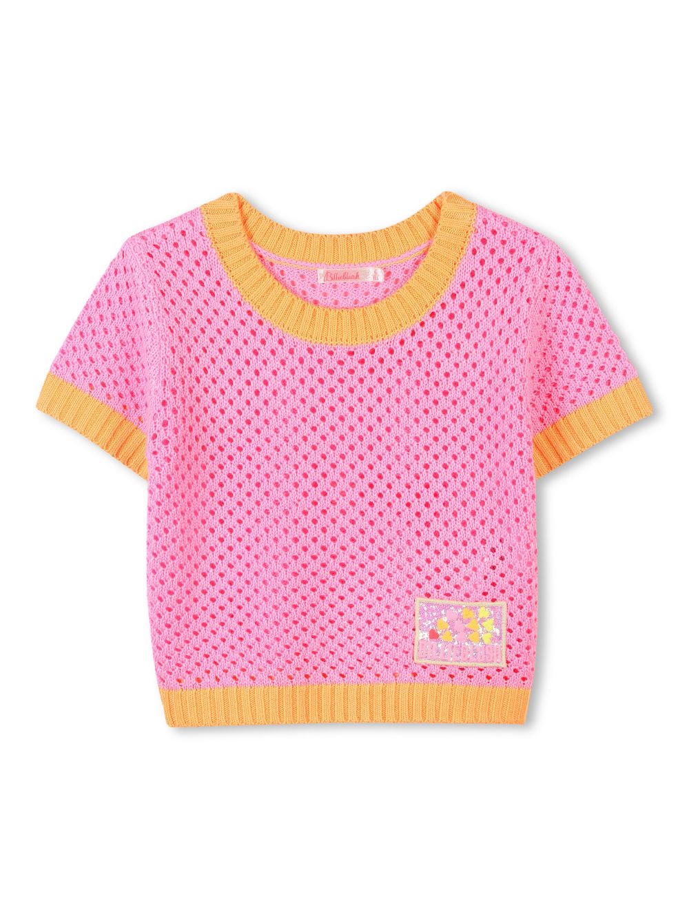 Billieblush open-knit T-shirt - Pink