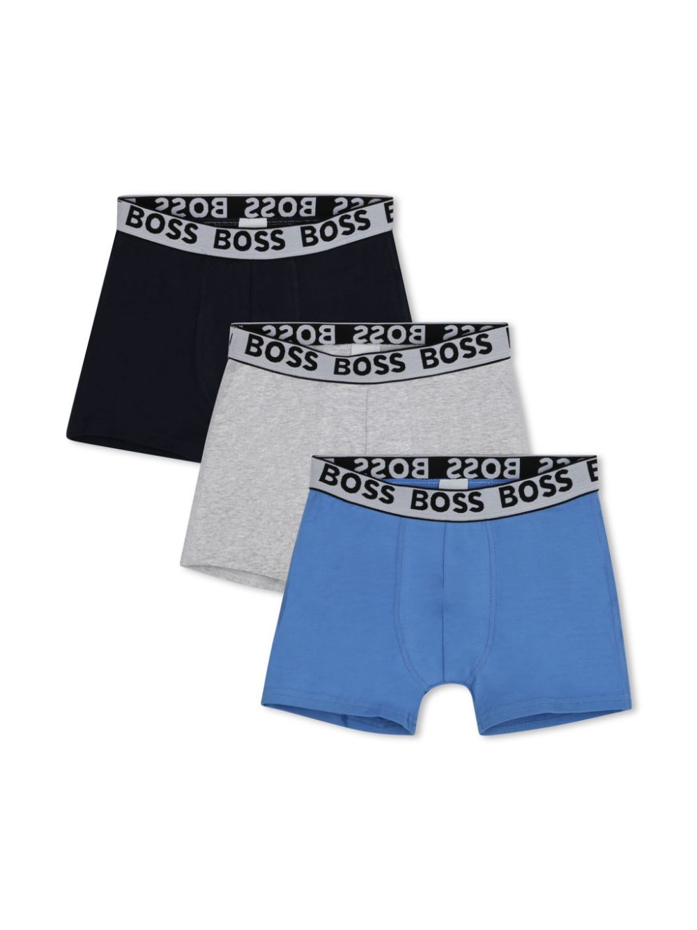 BOSS Kidswear logo-waistband boxers set - Blue