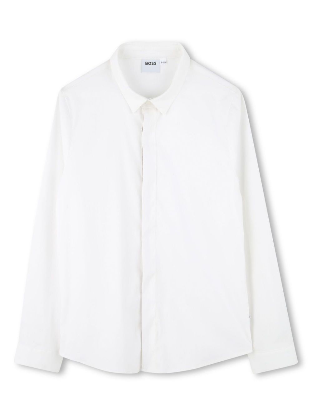 BOSS Kidswear long-sleeve buttoned shirt - White