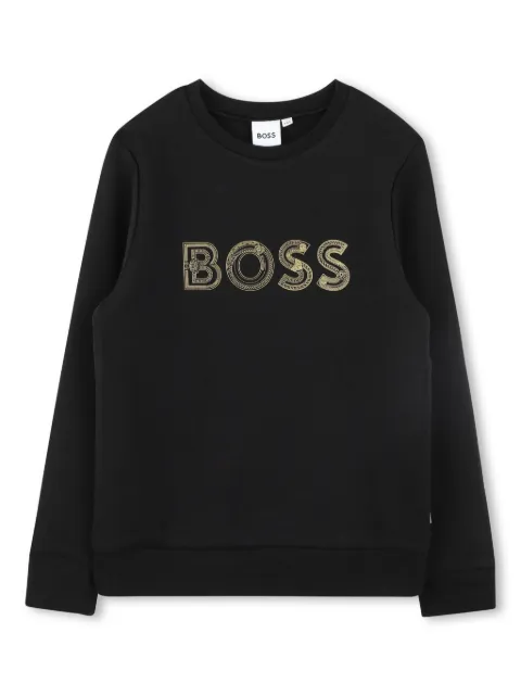 BOSS Kidswear logo-embroidered sweatshirt 