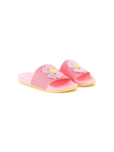 Billieblush sandalias con puntera abierta y apliques