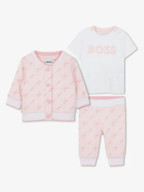BOSS Kidswear logo-print tracksuit set