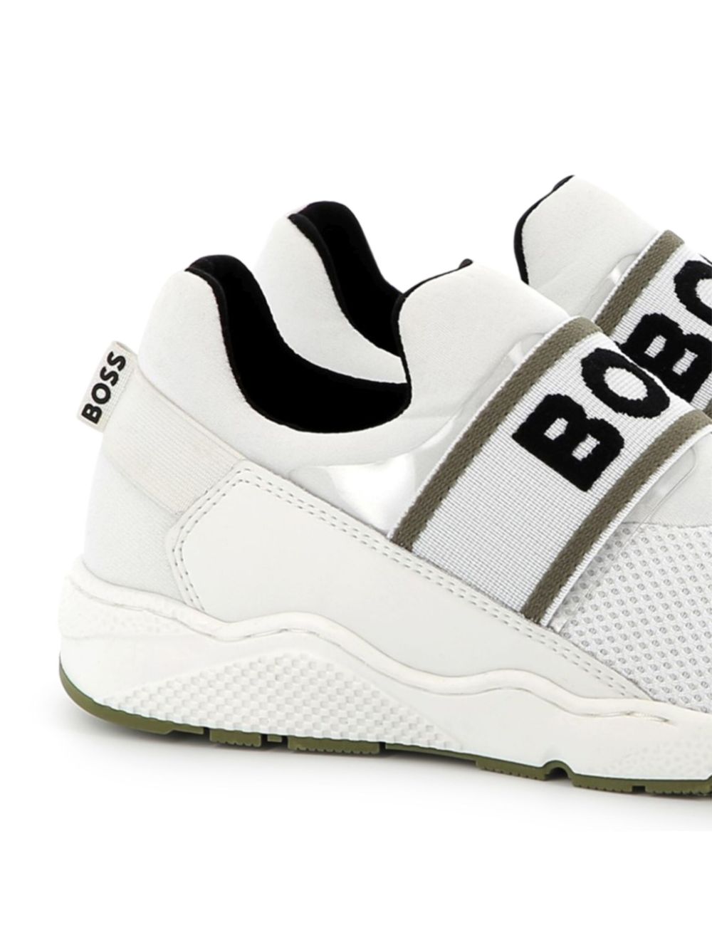 BOSS Kidswear logo-print strap sneakers White