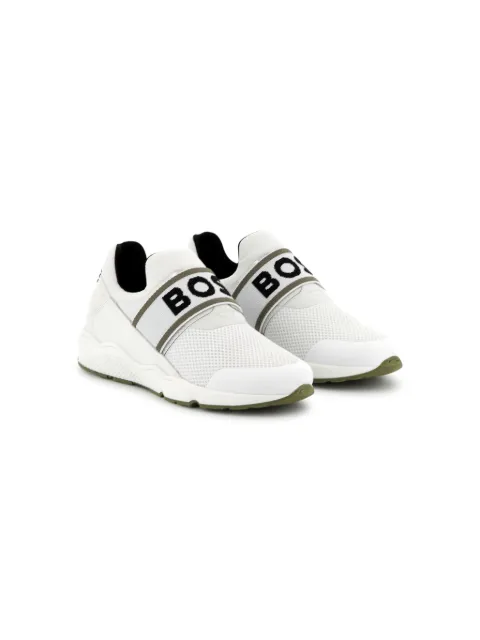 BOSS Kidswear logo-print strap sneakers  