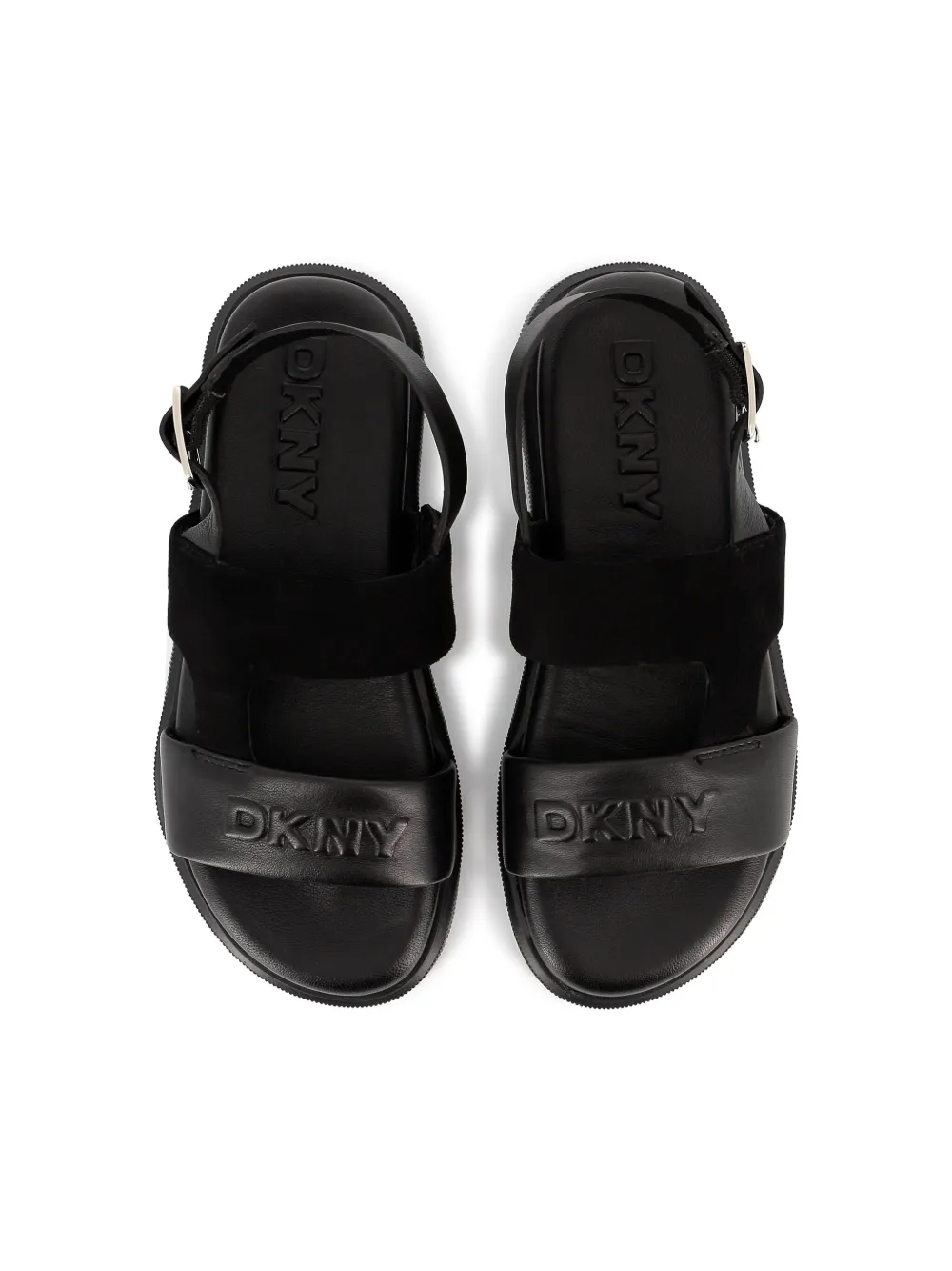 Dkny Kids logo-embossed sandals Black