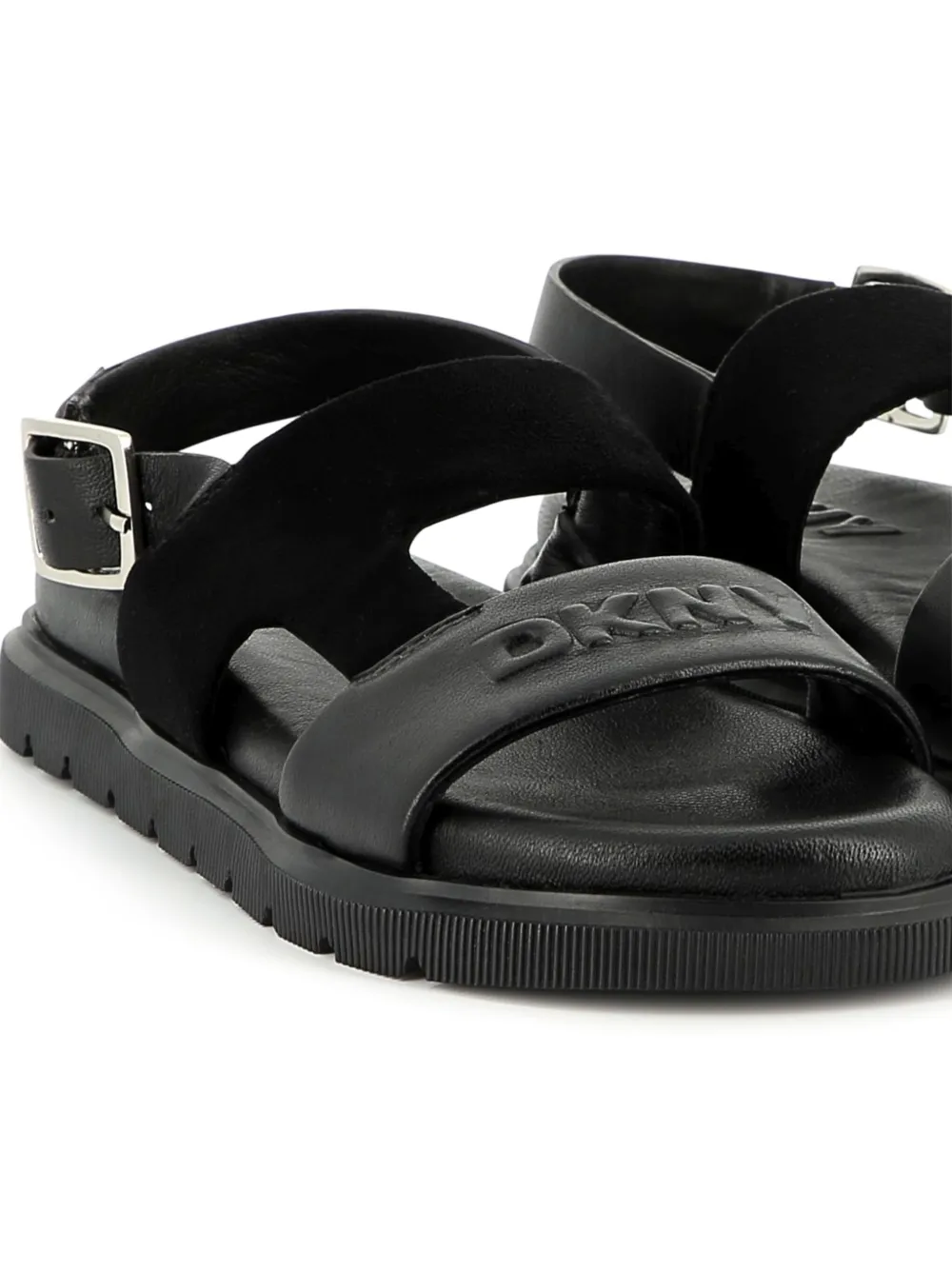 Dkny Kids logo-embossed sandals Black