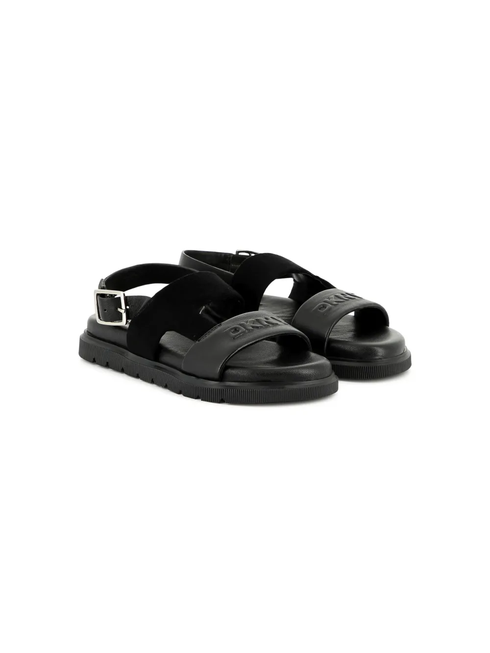 Dkny Kids logo-embossed sandals Black