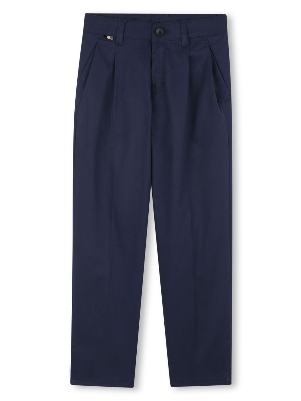 BOSS Kidswear pleat-detail trousers - Blue