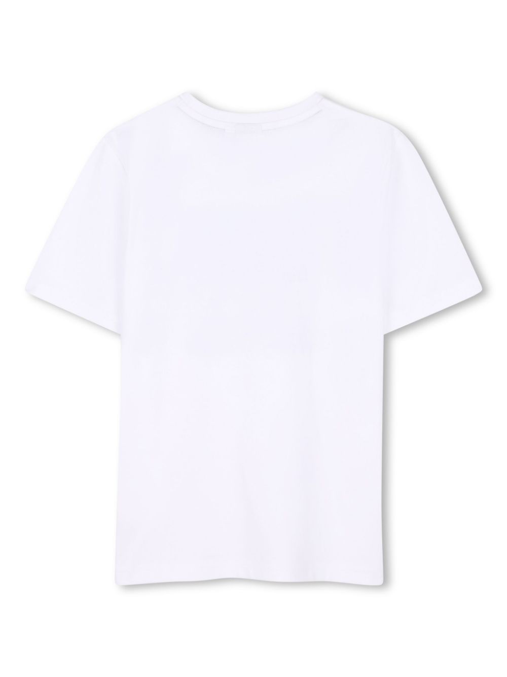 BOSS Kidswear Katoenen T-shirt met logoprint - Wit