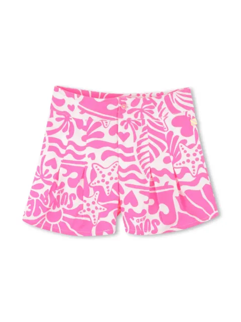 Billieblush shorts con estampado de coral