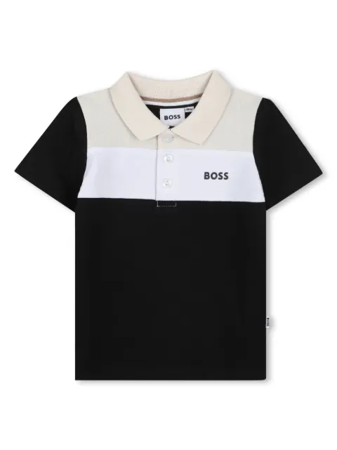 BOSS Kidswear colourblock polo shirt 