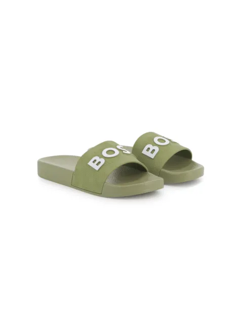 BOSS Kidswear flip flops con logo estampado