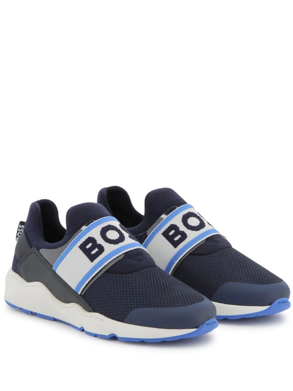 BOSS Kidswear Sneakers con banda logata - Blu