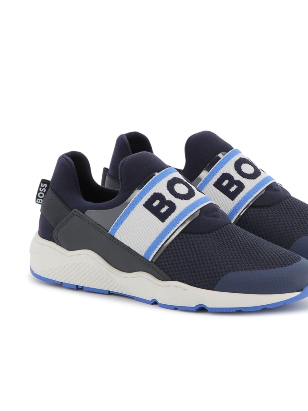 BOSS Kidswear logo-tape sneakers Blue