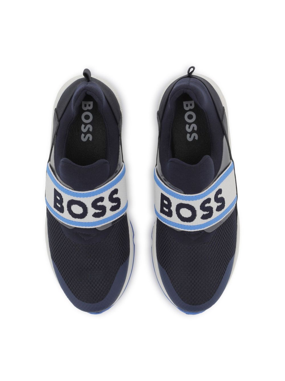 BOSS Kidswear logo-tape sneakers Blue