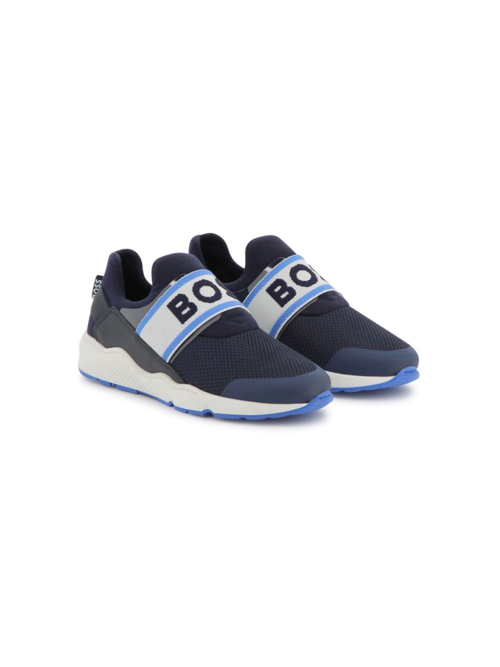 BOSS Kidswear logo-tape sneakers Blue