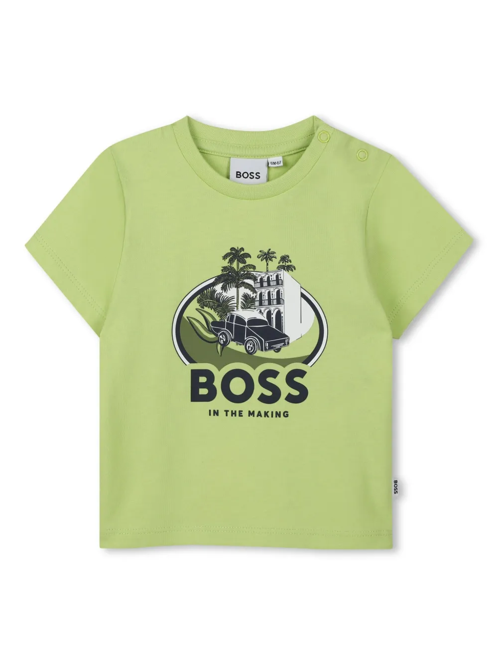 BOSS Kidswear T-shirt met logoprint Groen