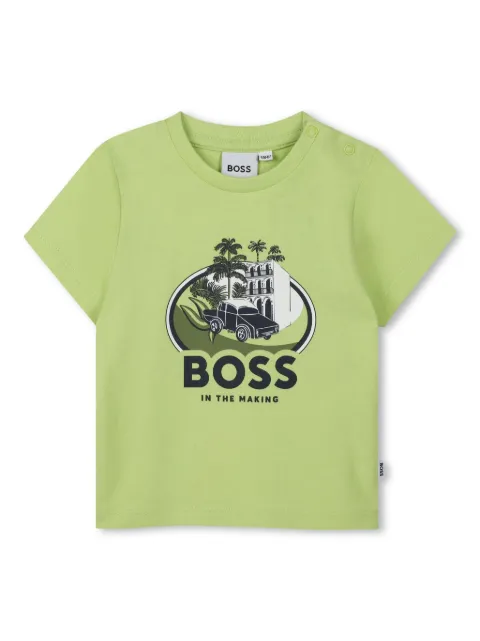 BOSS Kidswear playera con logo estampado