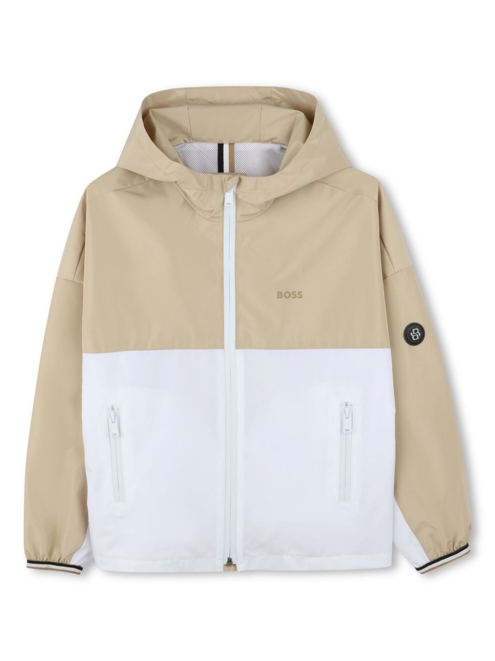 BOSS Kidswear two-tone bomber jacket - Neutrals