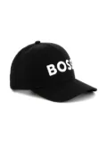 BOSS Kidswear logo-patch cotton baseball cap - Black