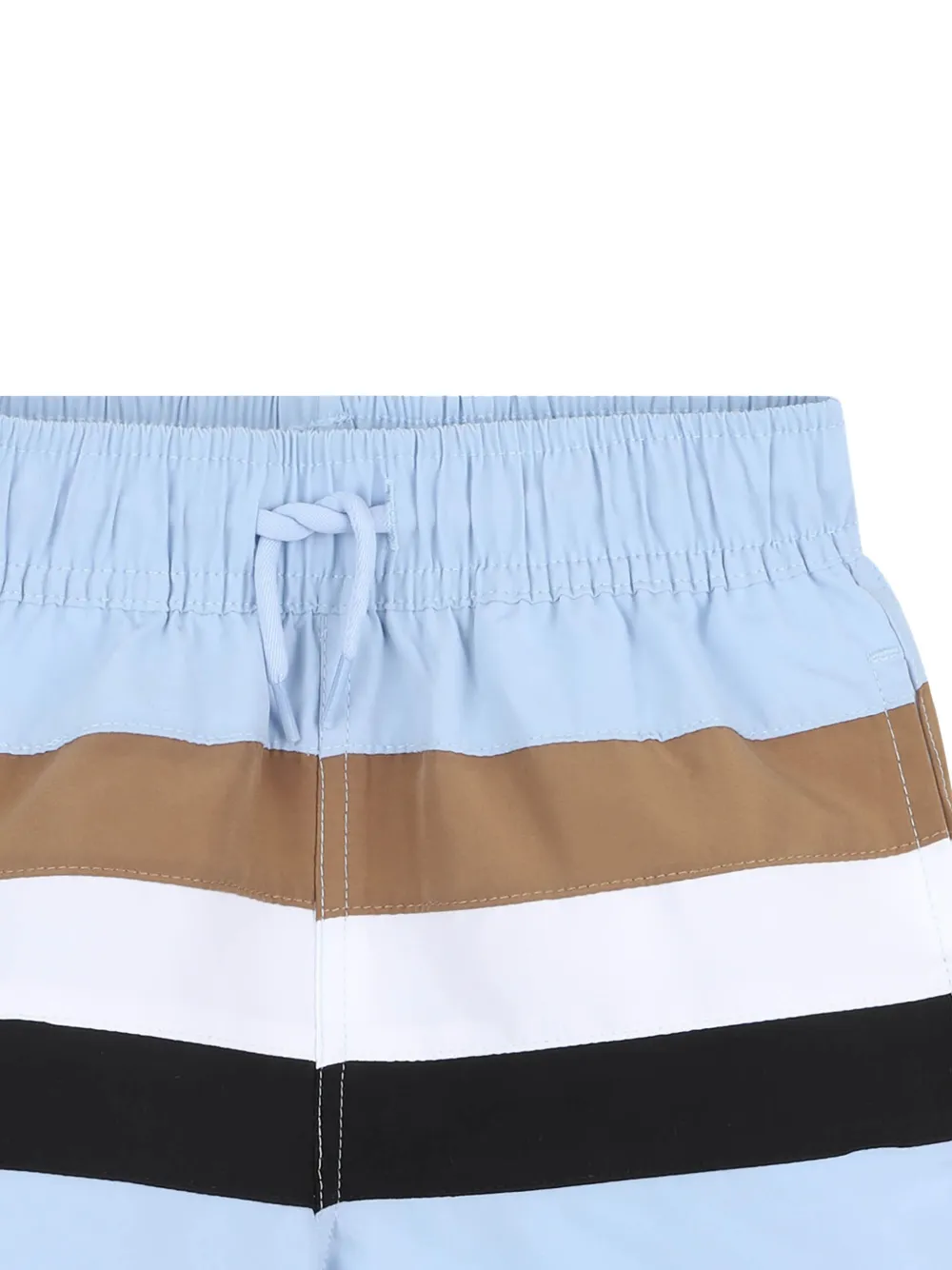 BOSS Kidswear Gestreepte zwembroek Blauw