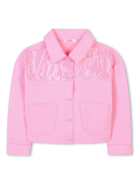 Billieblush chamarra bordada con lentejuelas