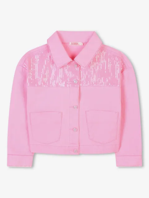 Billieblush chamarra bordada con lentejuelas