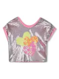 Billieblush sequin-embellished T-shirt - Silver