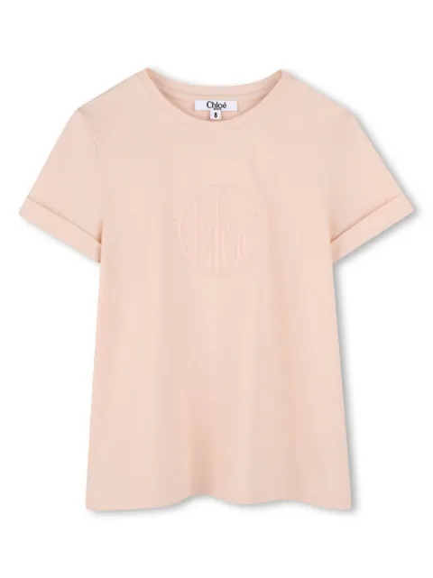 Chloé Kids logo-embroidered T-shirt