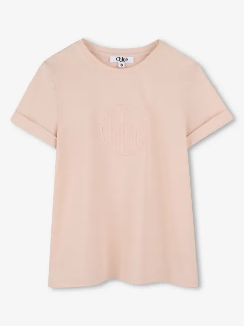 Chloé Kids logo-embroidered T-shirt
