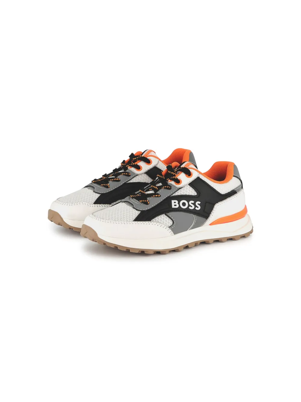 BOSS Kidswear Sneakers met vlakken Zwart