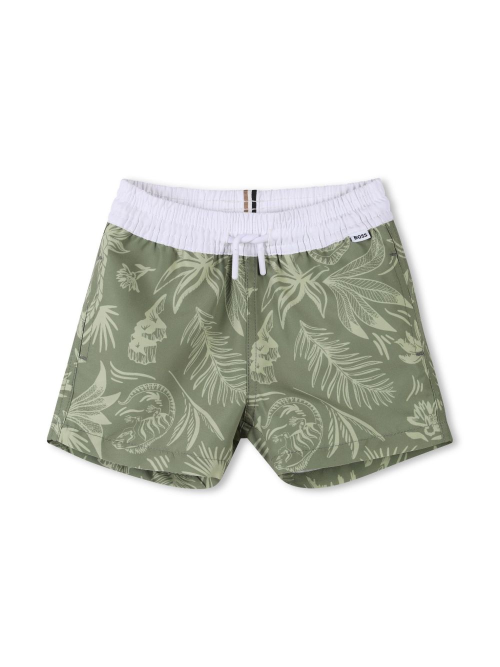 BOSS Kidswear floral-print swim shorts - Green