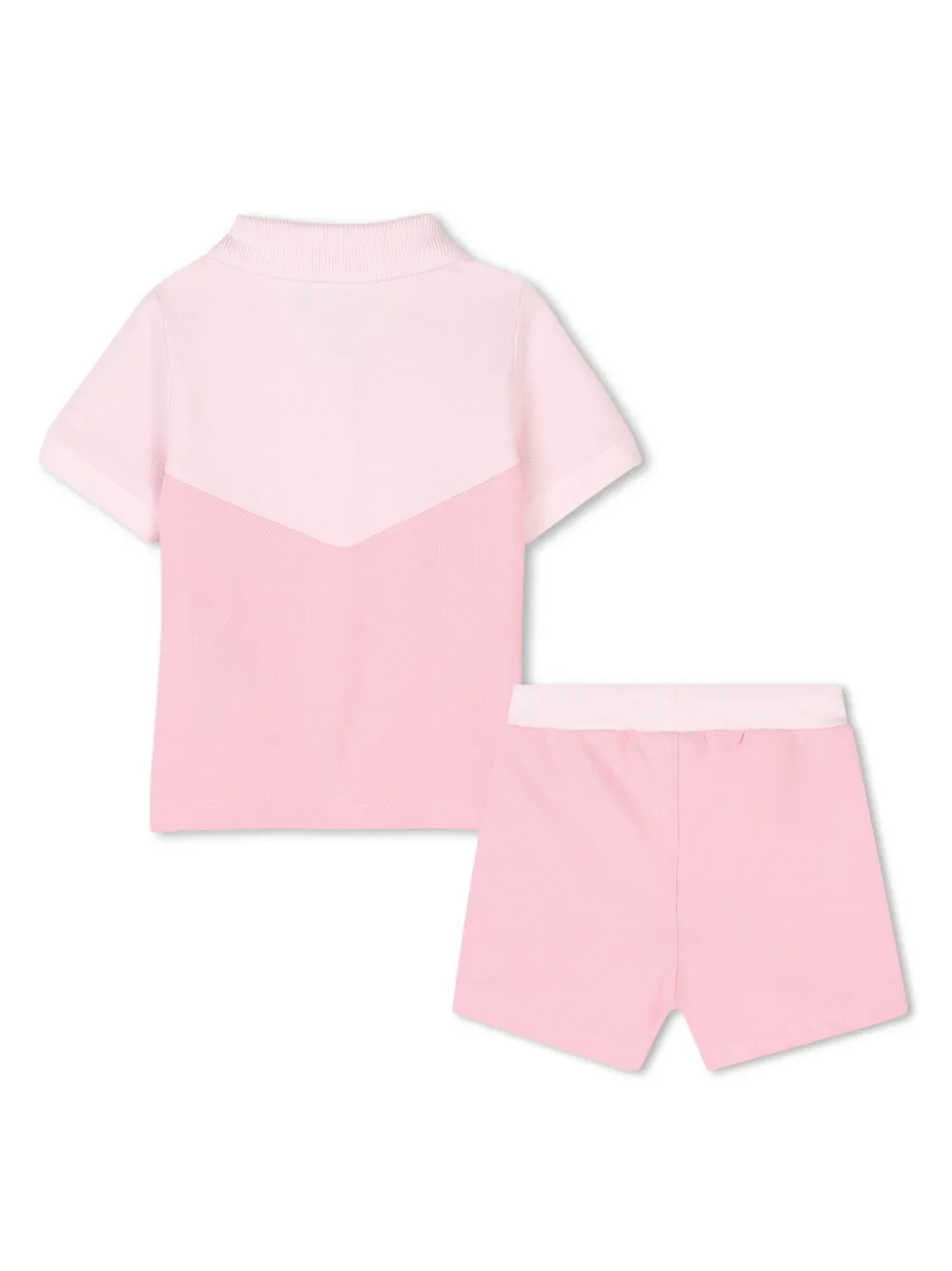 BOSS Kidswear Poloshirt en shorts met geborduurd logo - Roze