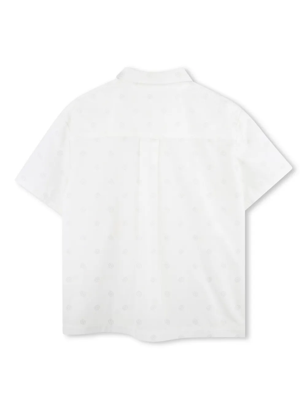 BOSS Kidswear Katoenen shirt met logoprint - Wit