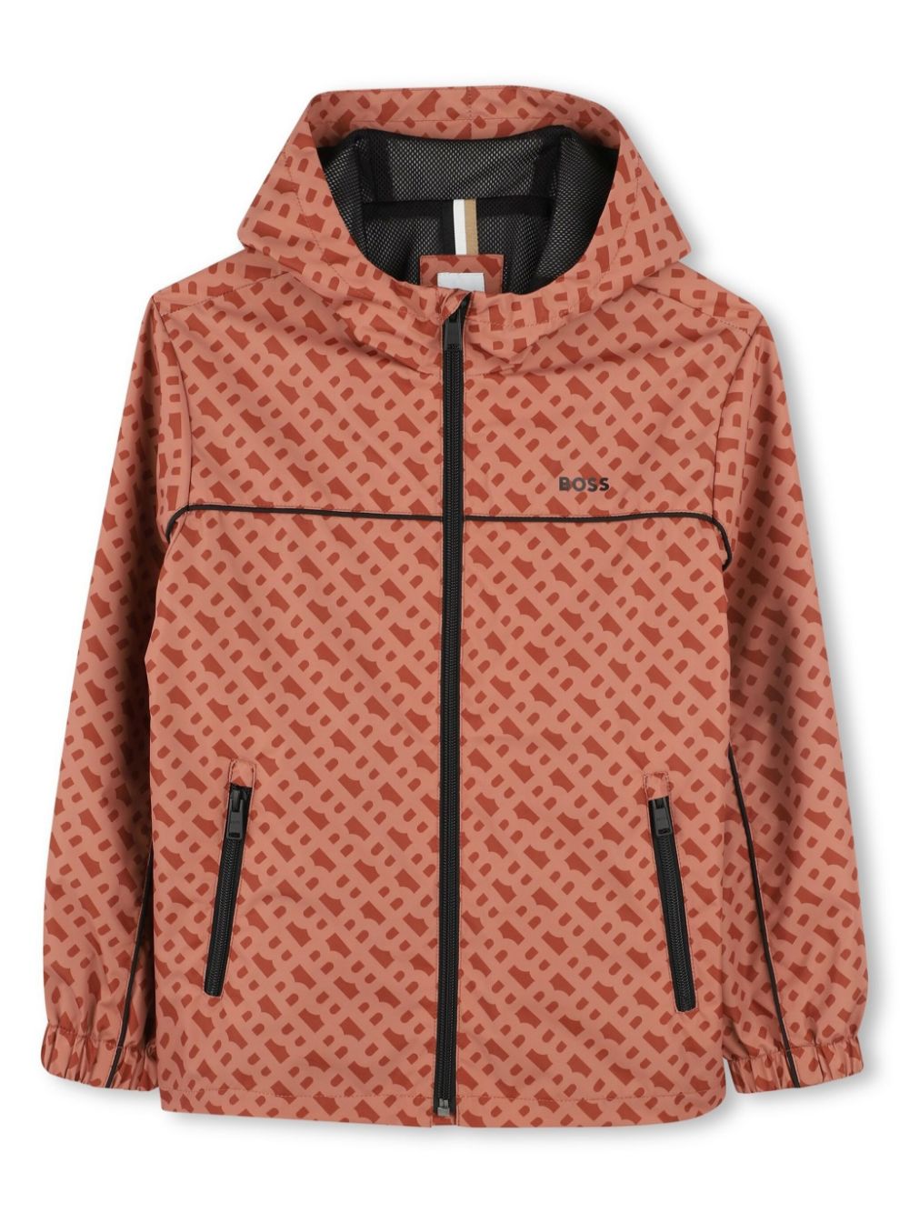 BOSS Kidswear hooded windbreaker jacket - Brown