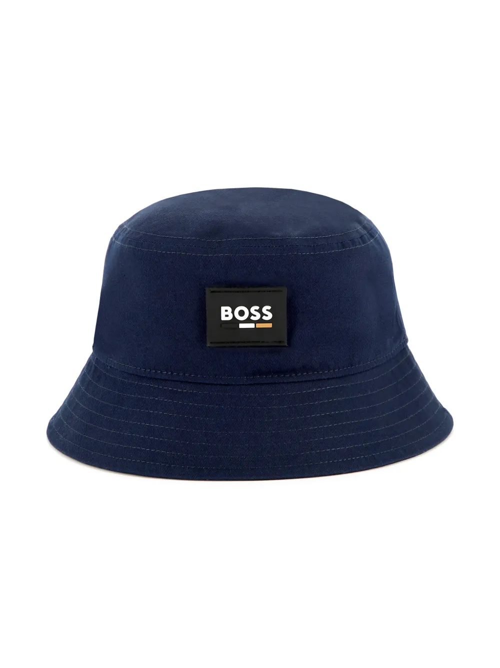 BOSS Kidswear bob en coton à patch logo | bleu | Image 1