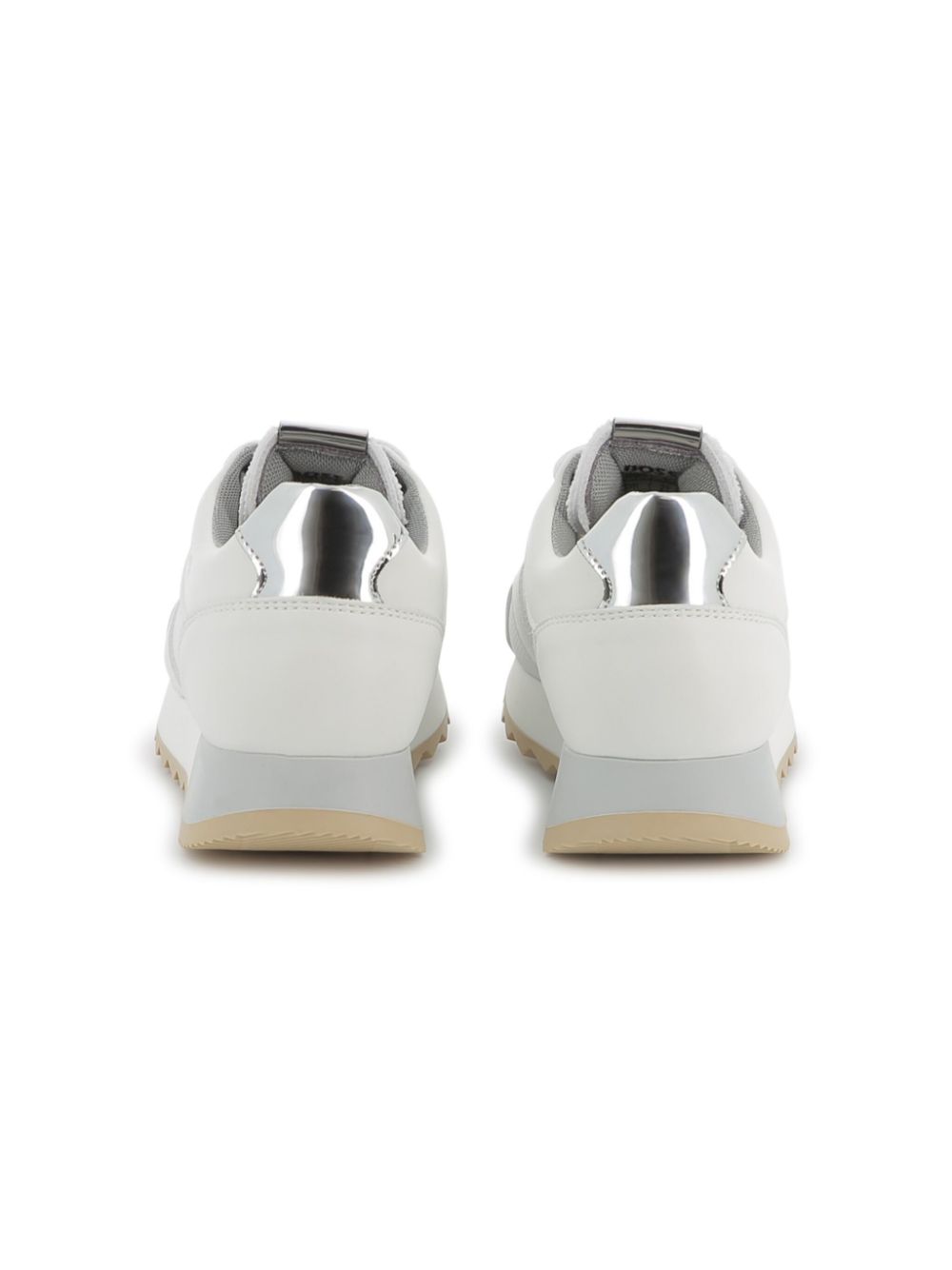 BOSS Kidswear panelled sneakers White