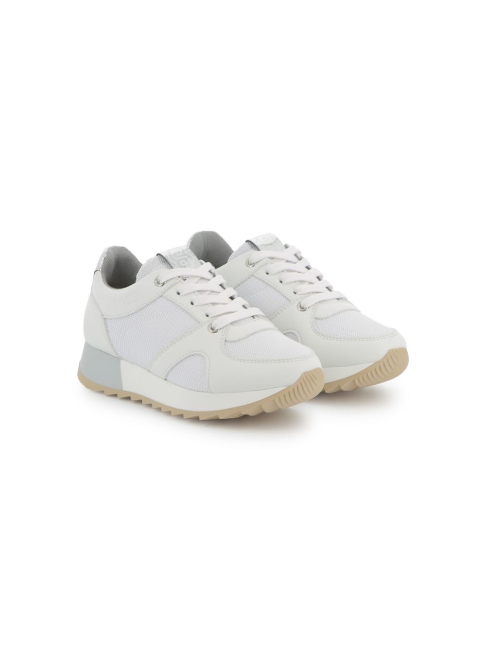 BOSS Kidswear panelled sneakers White