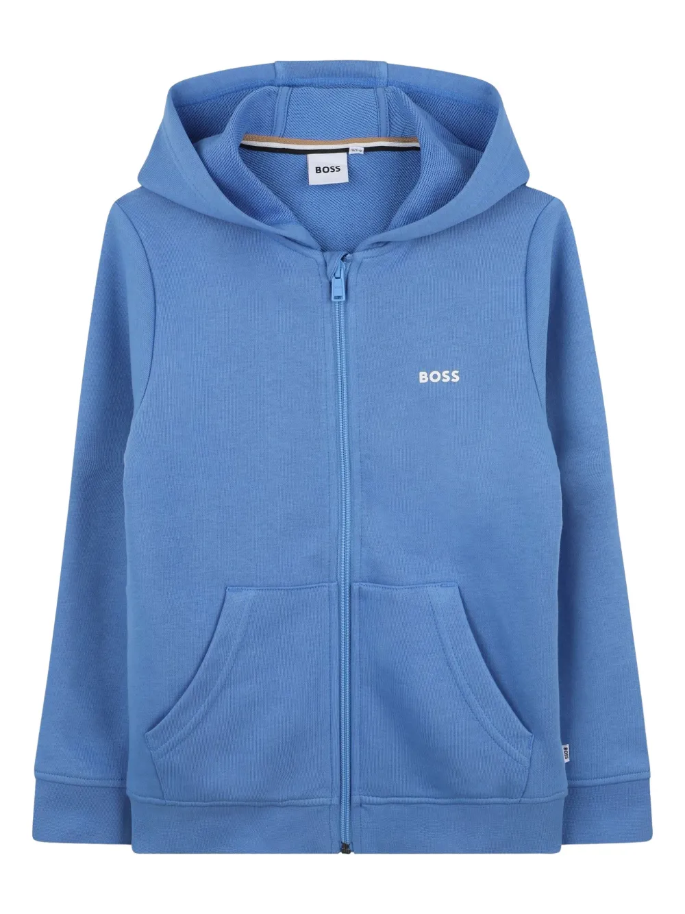 BOSS Kidswear Hoodie met logoprint Blauw