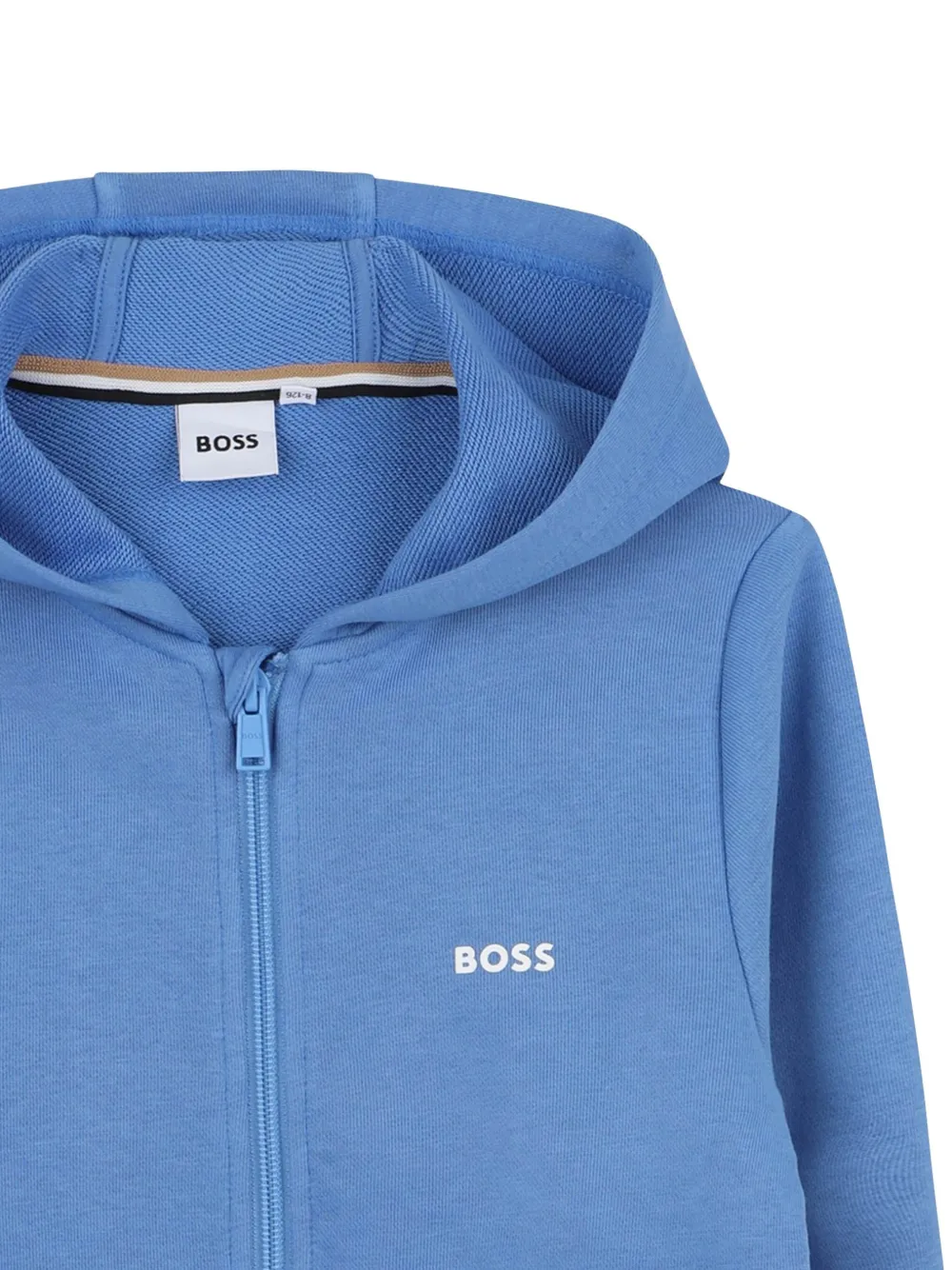 BOSS Kidswear Hoodie met logoprint Blauw