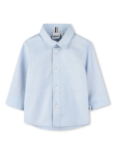 BOSS Kidswear logo-embroidered shirt