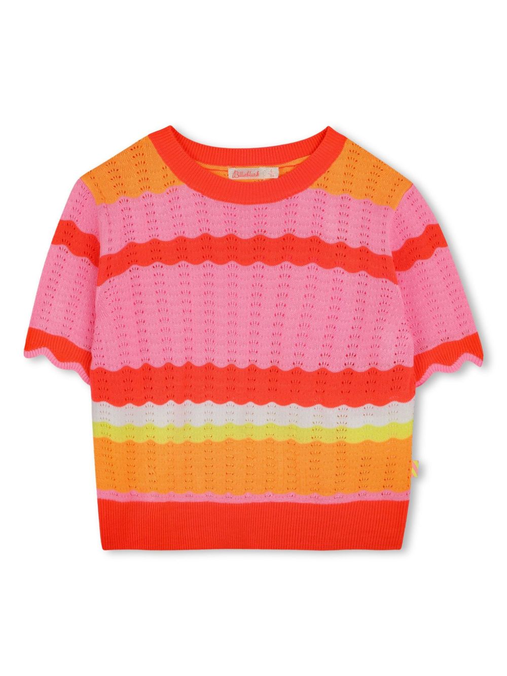 Billieblush striped knitted T-shirt - Pink