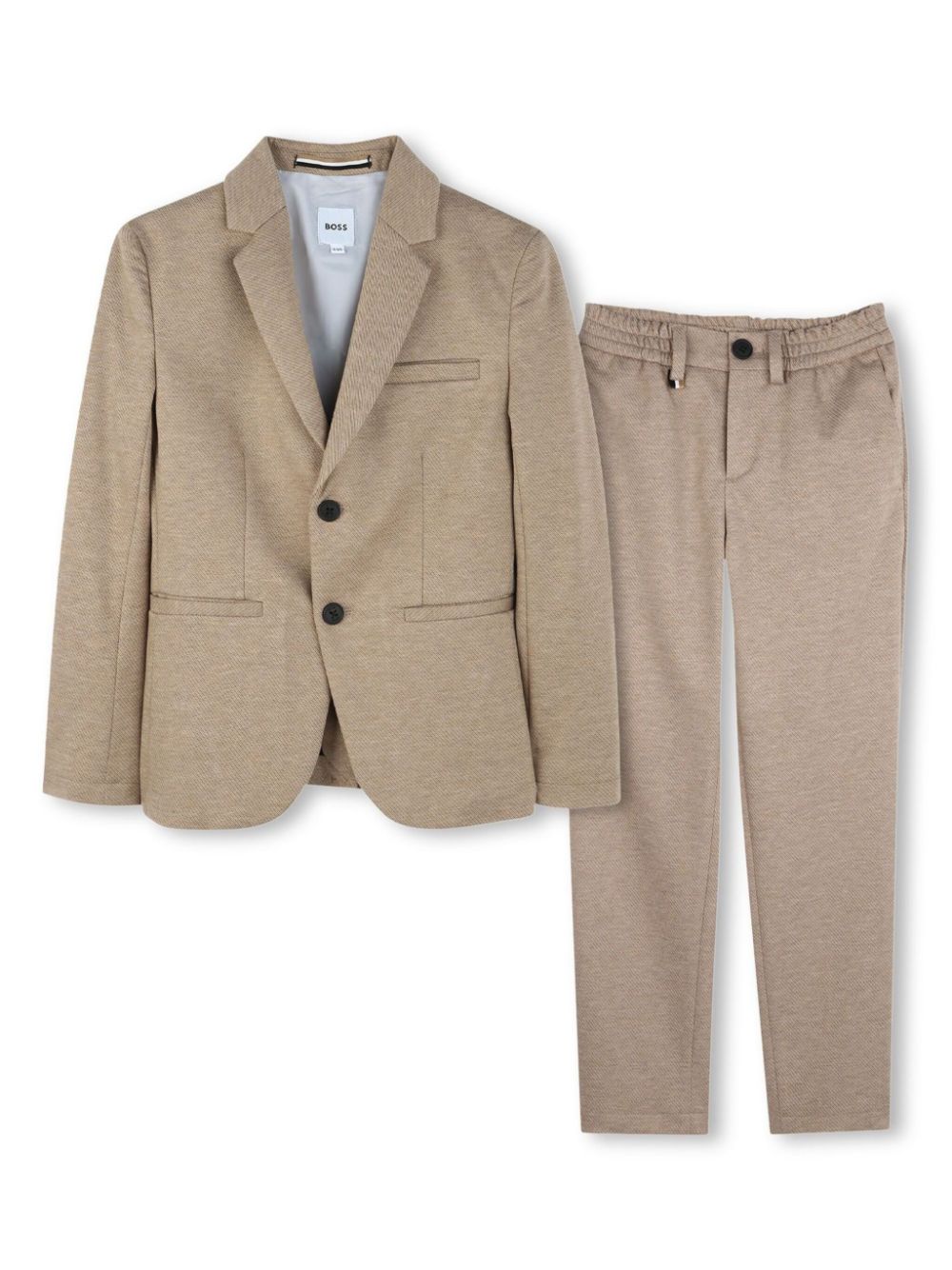 BOSS Kidswear single-breasted two-piece suit - Brown