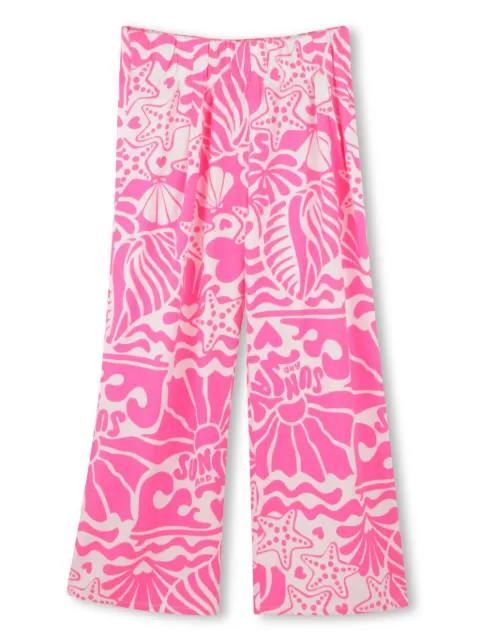 Billieblush pantalones con estampado de coral