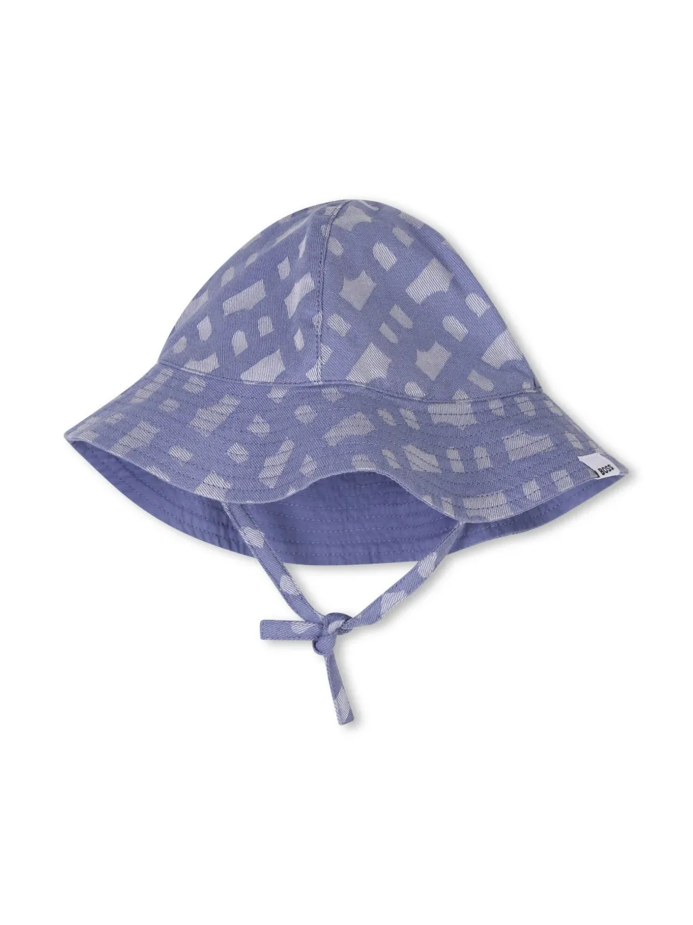 BOSS Kidswear Babybroekje en muts met jacquard Blauw