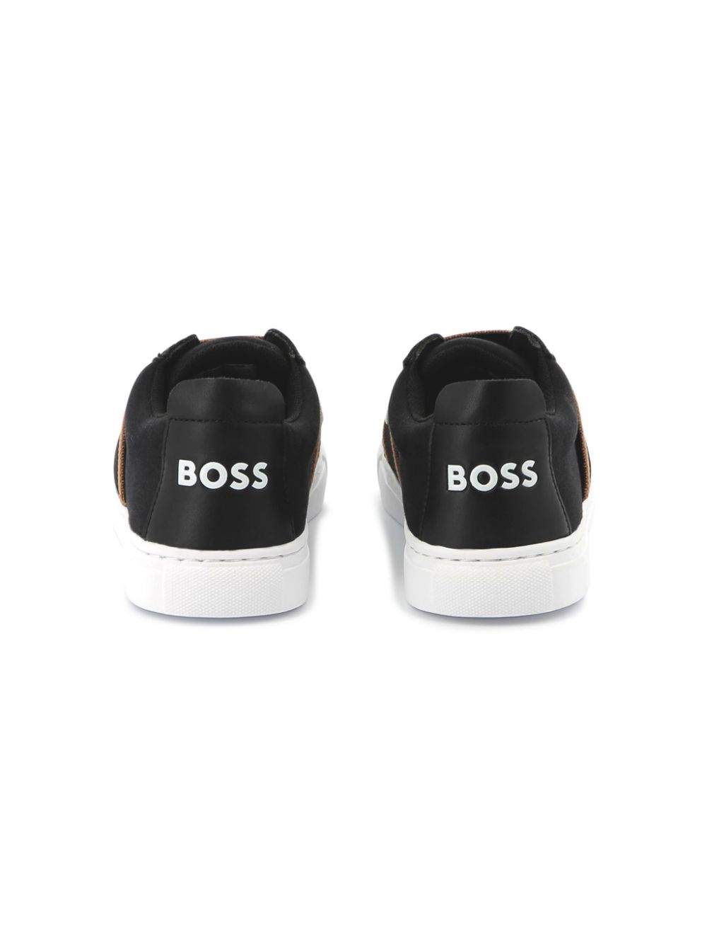 BOSS Kidswear Sneakers met logoband Zwart