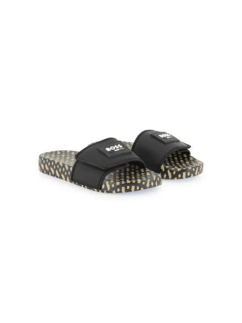 BOSS Kidswear logo-print slides 