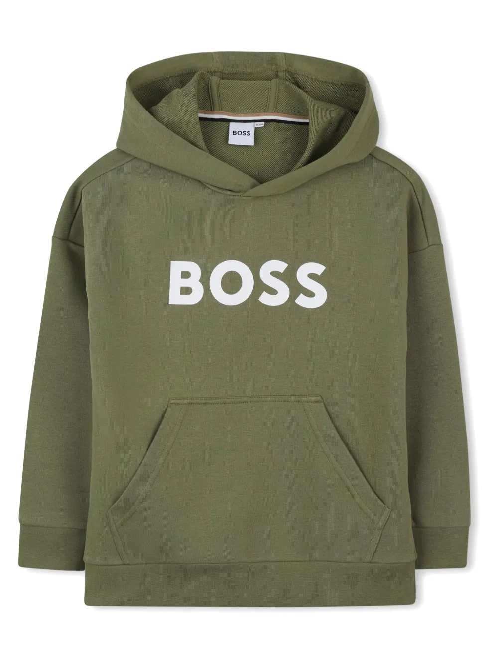 BOSS Kidswear logo-print hoodie | Green | Image 1